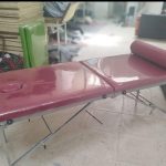 تخت ماساژ پرتابل چمدانی تاشو قابل حمل با تنظیم ارتفاع آسان باز شو